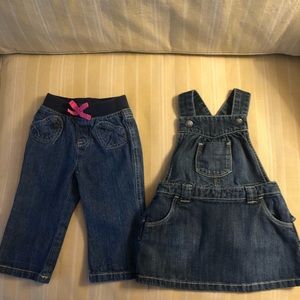Set of Two: Denim Dress & Jeans